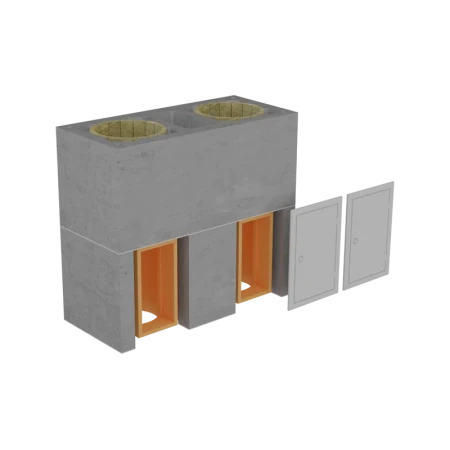 Комплект дополнительной дверцы прочистки Schiedel Uni 0.66 пм для двухходового дымохода без вентканала Ø-160/200 мм