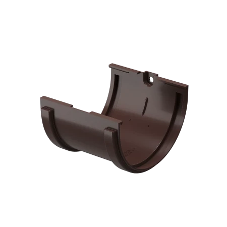 Соединитель желоба d-120 мм ПВХ Döcke Standard темно-коричневый RAL 8019