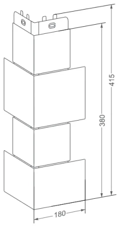 Угол пластиковой фасадной панели Grand Line Дикий камень Classic (шоколадный)