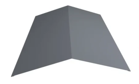 Планка конька плоского простая Металл Профиль 145x145x2000 0,45 Полиэстер цвет RAL 9006