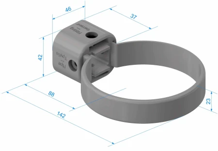 Хомут трубы d-100 мм универсальный ПВХ Döcke Lux в Туле фото