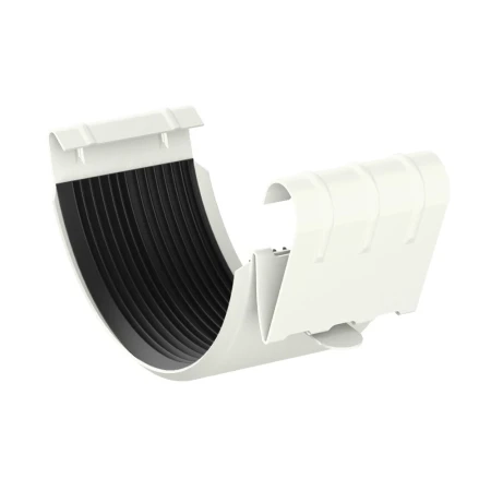 Соединитель желоба d-150 мм Металл Профиль FORAMINA PUR Purman двухсторонний 0,6 RAL 9010