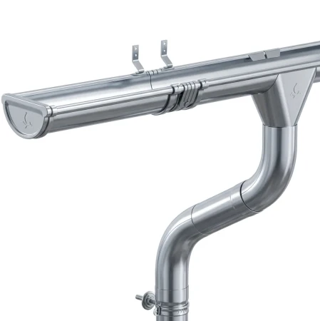 Комплект металлического водостока Аквасистем Премиум d-125x90 мм 6 м/3 м Оцинкованный в Туле фото