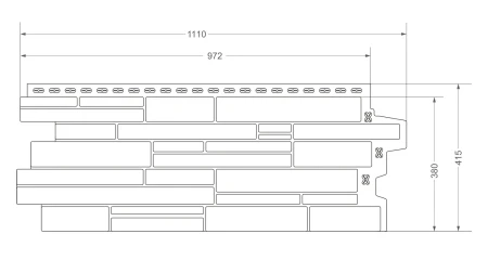 Пластиковая фасадная панель Grand Line Скала Classic в Туле фото