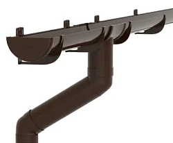 Комплект пластикового водостока d-120/90 мм ГрандЛайн Классика шоколадный RAL 8017