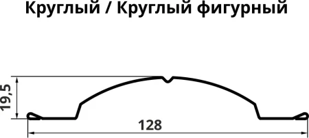 Штакетник Grand Line Круглый 128 Полиэстер двухсторонний 0,45 фигурный в Туле фото