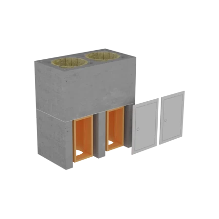 Комплект дополнительной дверцы прочистки Schiedel Uni 0.66 пм для двухходового дымохода с вентканалом Ø-180L/180 мм