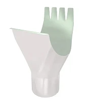 Воронка желоба d-125x90 мм Grand Line PE Полиэстер двухсторонний 0,6 RAL 9003