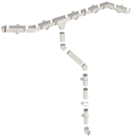 Воронка желоба ПВХ d-135x90 мм Grand Line Дизайн белая RAL 9003