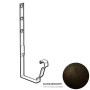 Крюк желоба длинный 120x86x295 мм Металл Профиль FORAMINA FREEZE QUADRO 3,0 DarkBrown