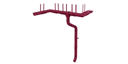 Колено трубы d-90 мм 60 гр. Grand Line Optima Полиэстер двухсторонний 0,6 RAL 3005