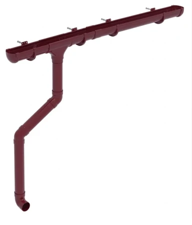 Комплект пластикового водостока d-135/90 мм ГрандЛайн Дизайн бордо RAL 3005 в Туле фото