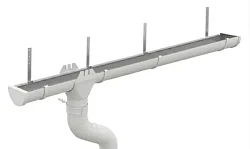 Комплект металлического водостока d-185x150 мм 6 м/3 м Металл Профиль Проект Полиэстер RAL 9003