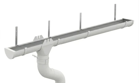 Комплект металлического водостока d-185x150 мм 6 м/3 м Металл Профиль Проект Полиэстер RAL 9003 в Туле фото