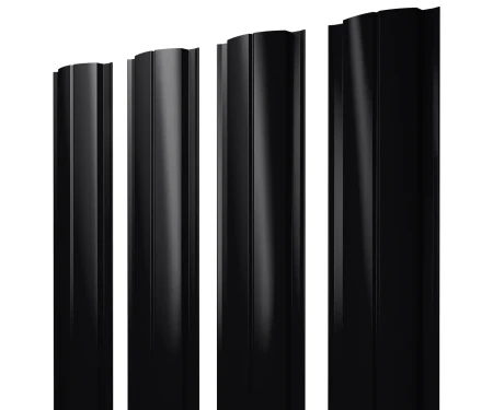 Полукруглый Slim Drap 0,45 RAL 9005 прямой