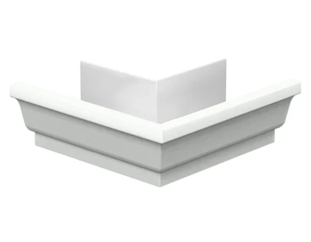 Угол желоба наружный 120x86 мм 90 гр Металл Профиль Бюджет Полиэстер 0,5 RAL 9003