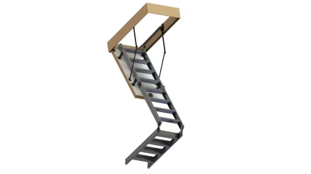 Чердачная люк-лестница Oman Алюминиевая складная 3-х секционная Alu Profi Lite в Туле фото