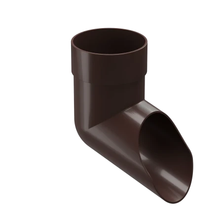 Колено стока (наконечник) d-85 мм ПВХ Döcke Premium шоколад RAL 8019