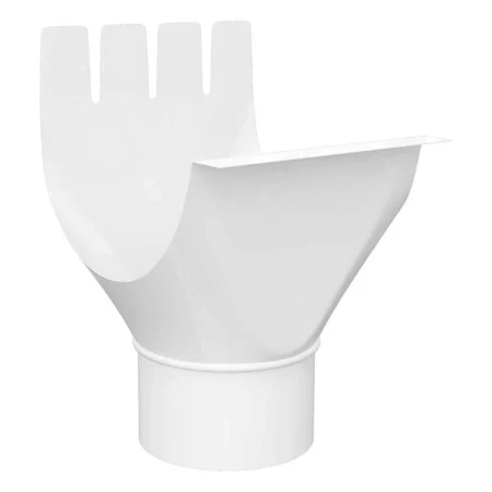 Воронка желоба выпускная d-125x90 мм Металл Профиль GRANDSYSTEM Полиэстер 0,6 RAL 9010