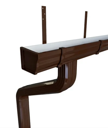 Комплект металлического водостока ГрандЛайн Vortex 127x78 мм Полиэстер RAL 8017 в Туле фото