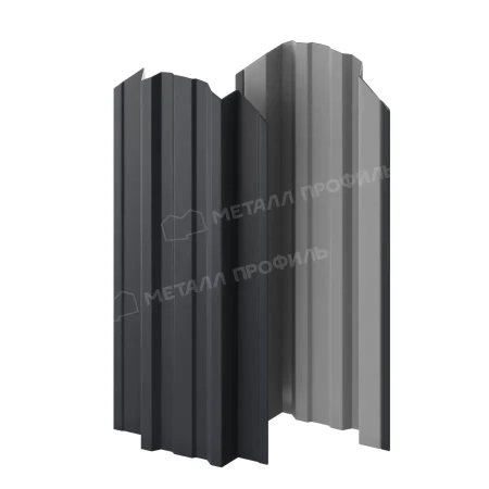 Прямоугольный Trapeze Norman 0,5 RAL 7024 фигурный