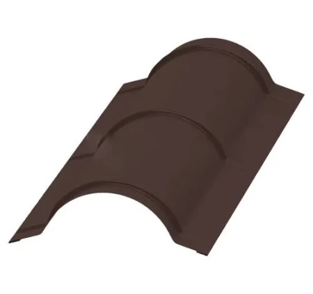 Планка конька круглого Металл Профиль R110x2000 Viking 0,45 цвет RAL 8017