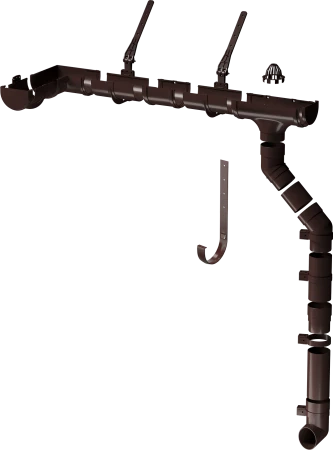 Труба водосточная ПВХ d-85 мм 1 м Döcke Premium шоколад RAL 8019