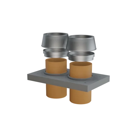 Верхний комплект Schiedel Uni двухходовой без вентканала (под отделку 2 см) Ø-140/180 мм