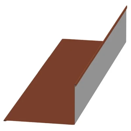 Планка примыкания верхняя Металл Профиль 250x147x2000 Viking E 0,5 цвет RAL 8004