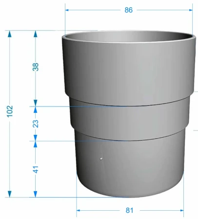 Соединитель трубы (муфта) d-85 мм ПВХ Döcke Premium в Туле фото