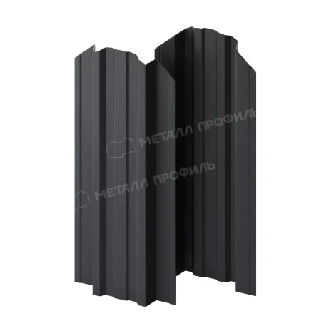 Прямоугольный Trapeze Полиэстер двухсторонний 0,45 RAL 7024 фигурный