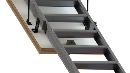 Чердачная люк-лестница Oman Алюминиевая складная 3-х секционная Alu Profi Lite в Туле фото