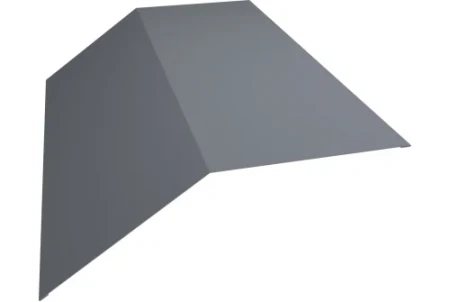 Планка конька плоского Grand Line 190x190 0,5 Satin цвет RAL 9006