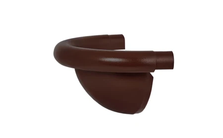 Заглушка желоба универсальная полукруглая d-150 мм Aquasystem Premium Pural Matt 0,6 RAL 8017