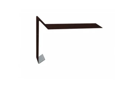 Планка ветровая для мягкой кровли Grand Line 100x20x70 0,4 Полиэстер цвет RAL 8017