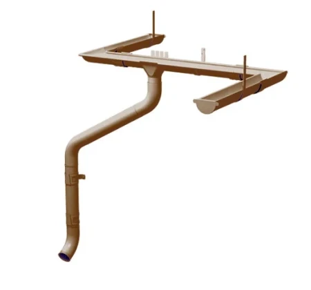 Труба круглая водосточная d-90 мм 2 м Металл Профиль GRANDSYSTEM Полиэстер 0,5 RAL 8017