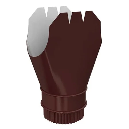 Воронка желоба выпускная d-185x150 мм Металл Профиль Проект Полиэстер 0,5 RAL 8017