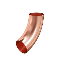 Колено трубы d-90 мм Aquasystem Элит 0,6 медный