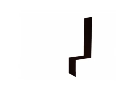 Планка примыкание боковое фальц Grand Line 0,5 Pural цвет RR 32