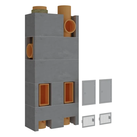 Основание Schiedel Uni 3 пм для двухходового дымохода с вентканалом Ø-140L/140 мм