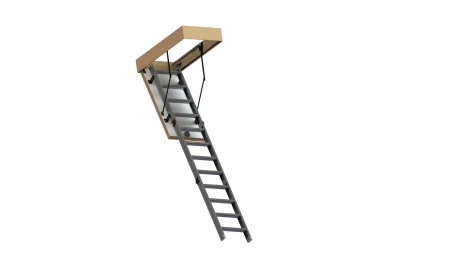 Чердачная люк-лестница Oman Алюминиевая складная 3-х секционная Alu Profi Lite в Туле фото