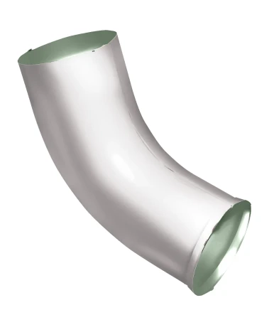 Колено стока d-100 мм 60 гр. Grand Line Optima Полиэстер двухсторонний 0,6 RAL 9003