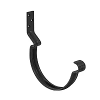 Крюк крепления желоба d-125 мм короткий (комплект) Аквасистем Комфорт Полиэстер 4,0 RAL 9005