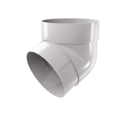 Колено трубы d-90 мм 67 гр ПВХ Grand Line белый RAL 9003