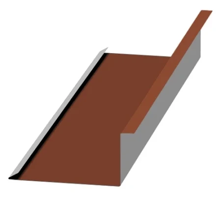 Планка примыкания нижняя Металл Профиль 250x122x2000 Viking E 0,5 цвет RAL 8004