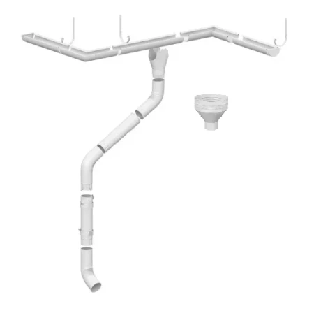 Заглушка желоба универсальная d-185 мм Металл Профиль Проект Полиэстер 0,5 RAL 9003