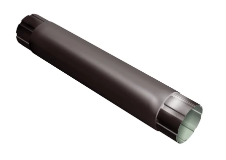 Труба круглая соединительная d-90 мм 1 м Grand Line Optima Полиэстер двухсторонний 0,55 RAL 8017