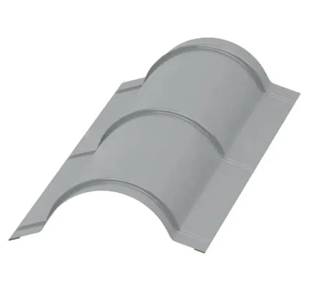 Планка конька круглого Металл Профиль R110x2000 0,45 Полиэстер цвет RAL 7004