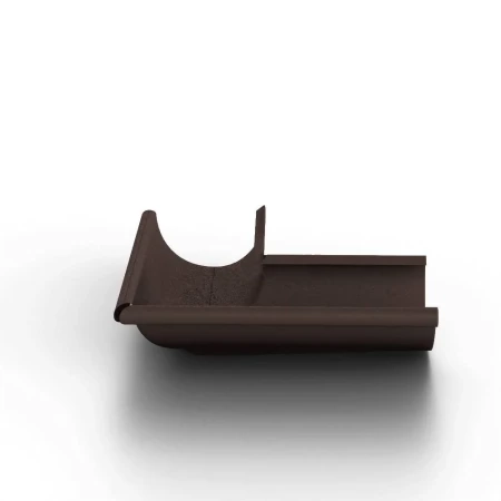 Угол желоба наружный d-125 мм 90 гр. Металл Профиль FORAMINA FREEZE Valori двухсторонний 0,6 DarkBrown