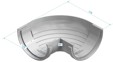 Угол желоба наружный d-120 мм 90° ПВХ Döcke Standard в Туле фото